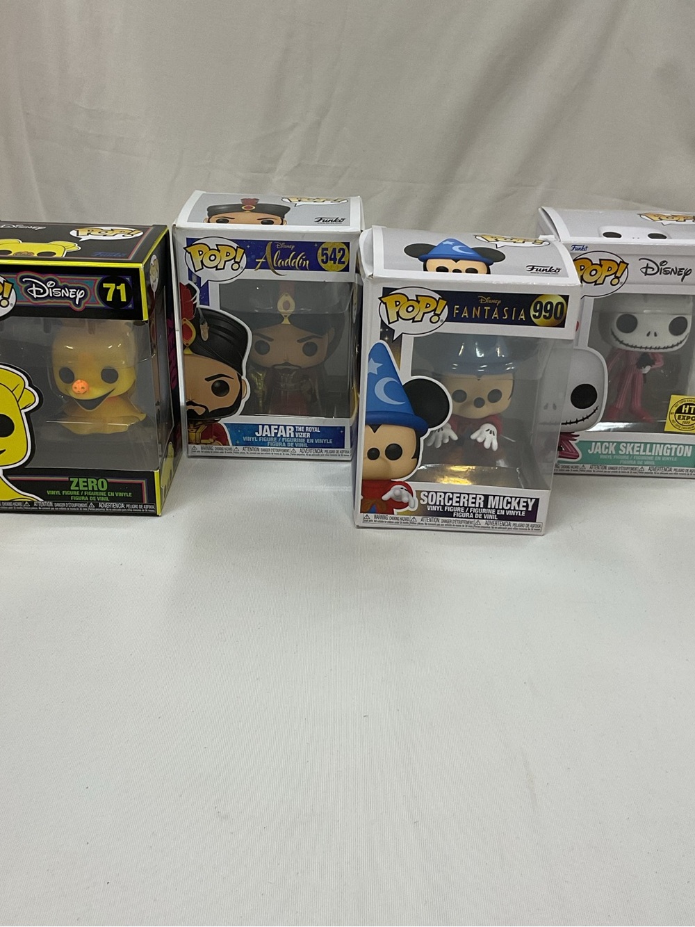 Funko Pop! Disney Figures - Sorcerer‎ Mickey, Jafar, Jack Skellington, Zero